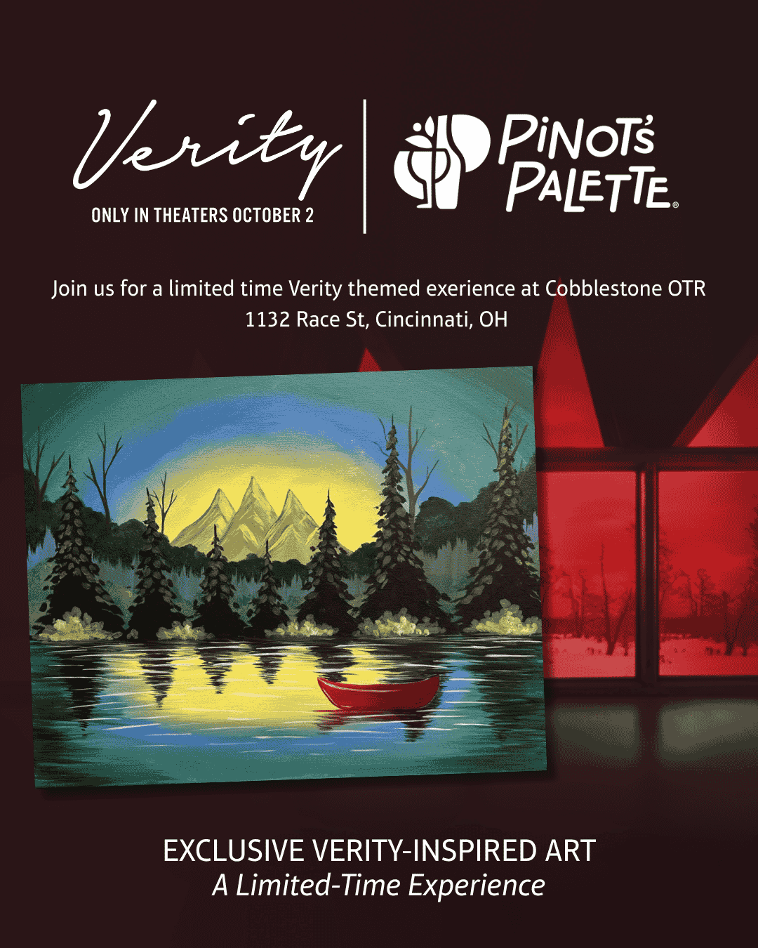 Exclusive Verity Themed Paint and Sip Experience at Cobblestone OTR